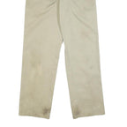 DICKIES Mens Regular Fit Beige Cotton Blend Zip Trousers W33 L32 Workwear