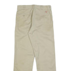 DICKIES Mens Regular Fit Beige Cotton Blend Zip Trousers W33 L32 Workwear