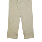 DICKIES Mens Regular Fit Beige Cotton Blend Zip Trousers W33 L32 Workwear