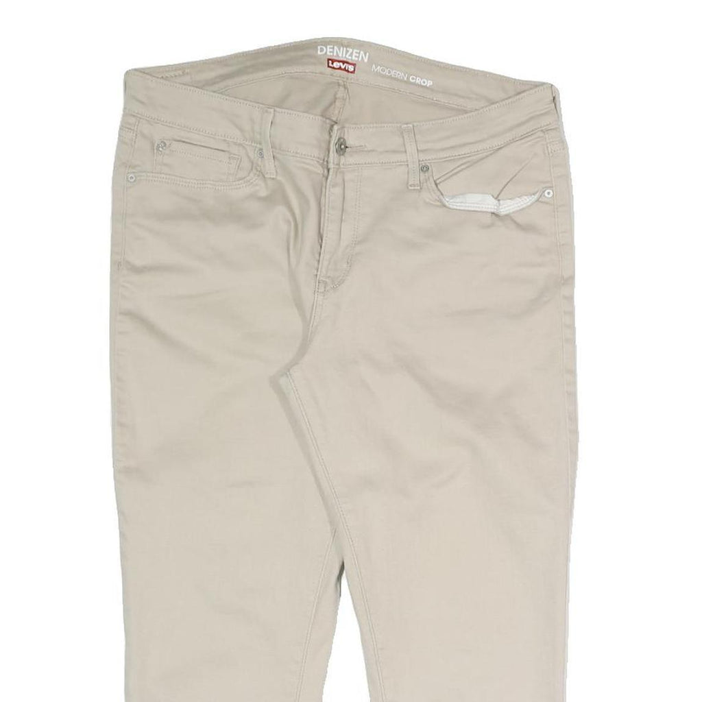 LEVI'S Womens Slim Beige Denim Slim Jeans W32 L22 Modern Crop Cotton Blend