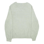 CALVIN KLEIN Mens Beige Plain Cotton Plain V-Neck Basic Knit XL Jumper