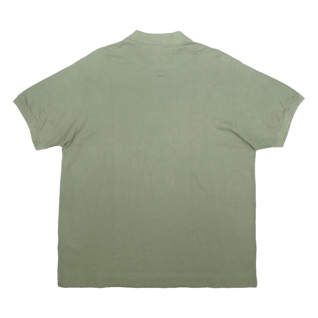 LACOSTE Mens Green Cotton Polo Shirt 2XL Croc Logo Short Sleeve Classic