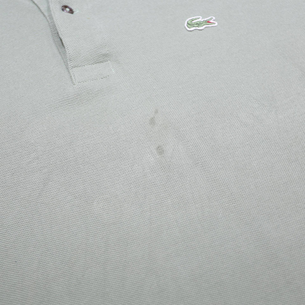 LACOSTE Mens Green Cotton Polo Shirt 2XL Croc Logo Short Sleeve Classic