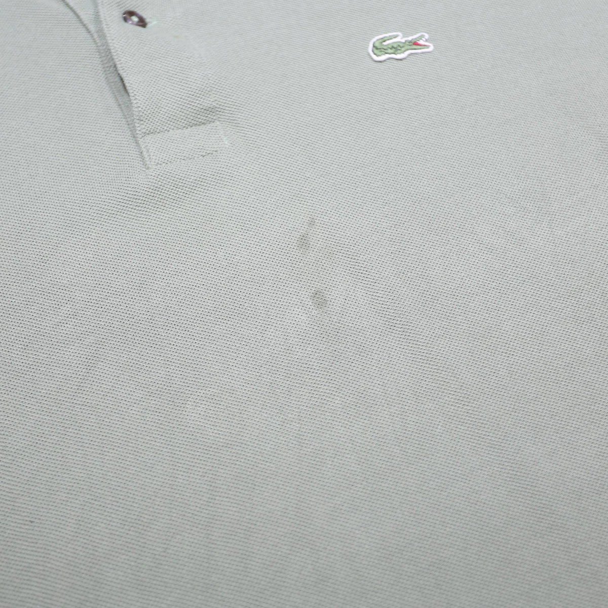 LACOSTE Mens Green Cotton Polo Shirt 2XL Croc Logo Short Sleeve Classic