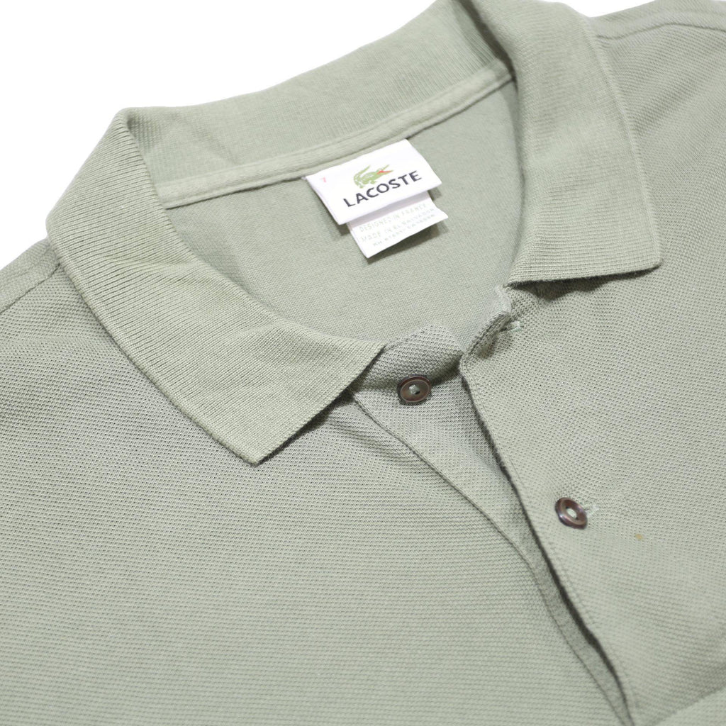 LACOSTE Mens Green Cotton Polo Shirt 2XL Croc Logo Short Sleeve Classic