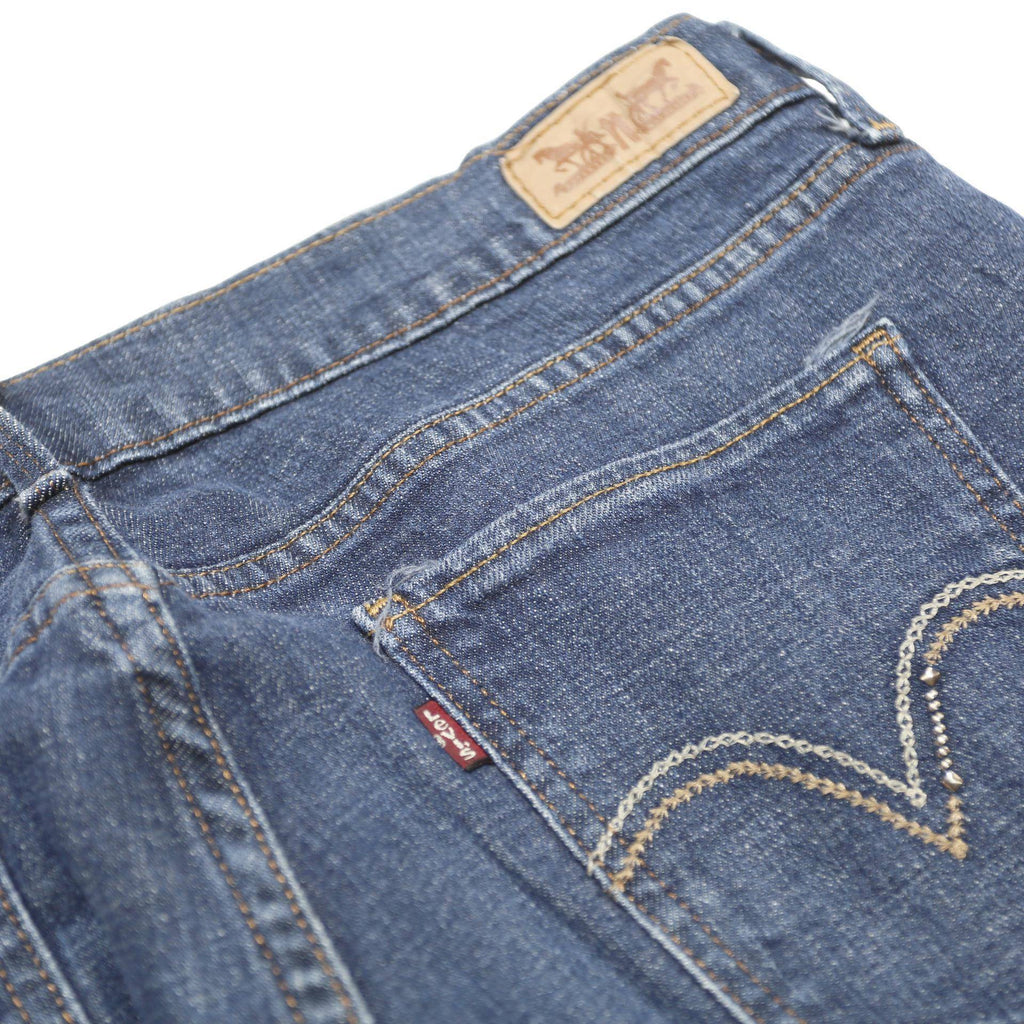 LEVI'S Womens Jeans Blue Regular Bootcut Denim Medium W30 L34 Classic Zip
