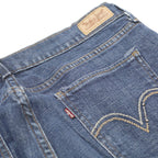 LEVI'S Womens Jeans Blue Regular Bootcut Denim Medium W30 L34 Classic Zip