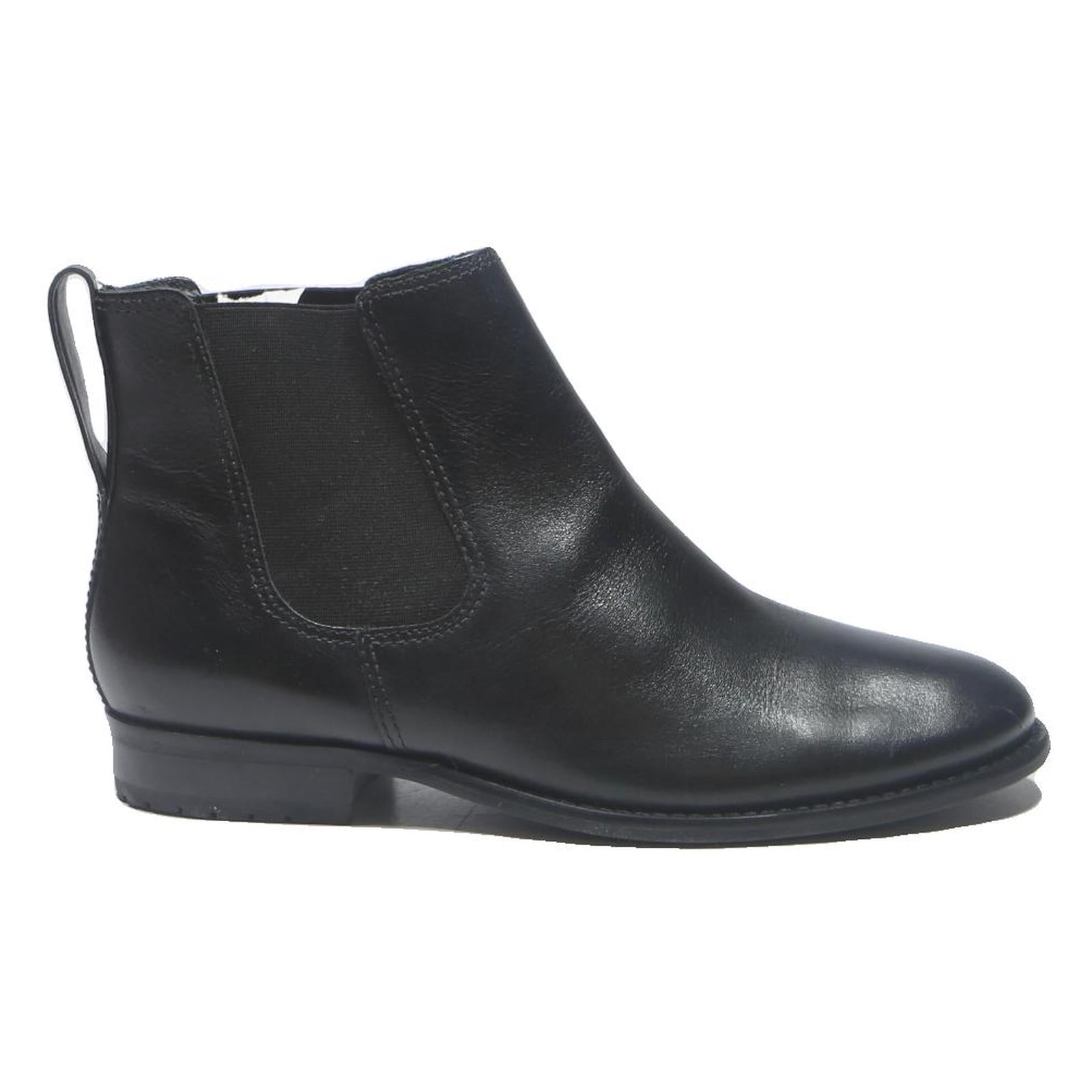 LL BEAN Womens Chelsea Boots Black Leather UK 7 Classic Comfort Style