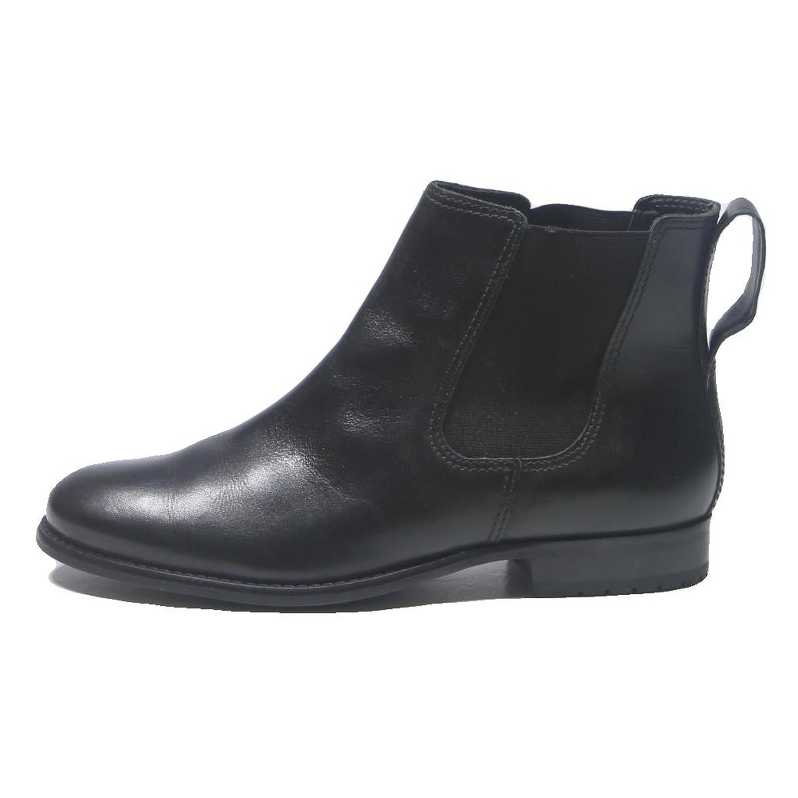 LL BEAN Womens Chelsea Boots Black Leather UK 7 Classic Comfort Style