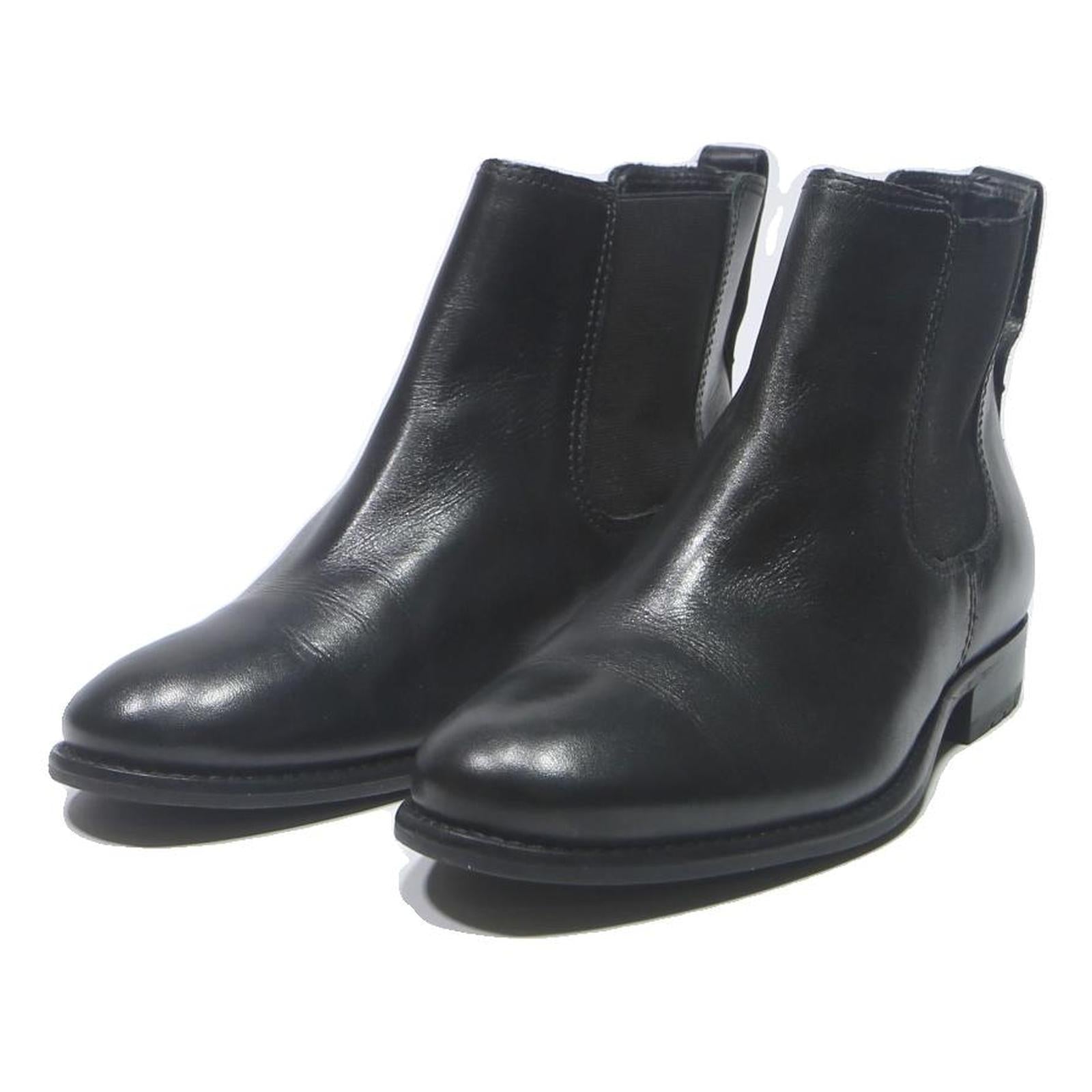 LL BEAN Womens Chelsea Boots Black Leather UK 7 Classic Comfort Style