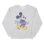 DISNEY Mens Grey Disneyland Mickey Mouse Crew Neck L Cotton Blend Sweatshirt