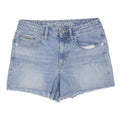 CALVIN KLEIN JEANS Womens Shorts Blue Denim Casual M W30 Frayed Hem