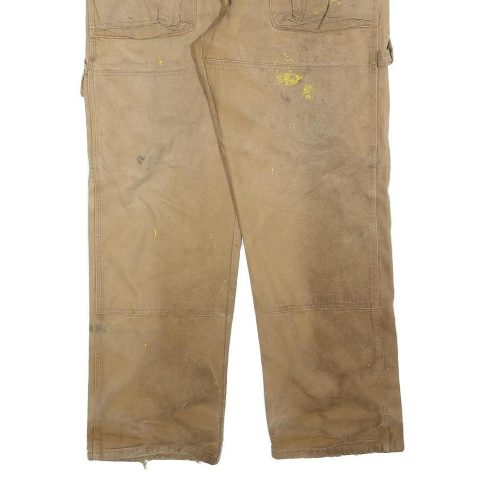 DICKIES Mens Jeans Beige Relaxed Straight Denim W38 L32 Durable Workwear