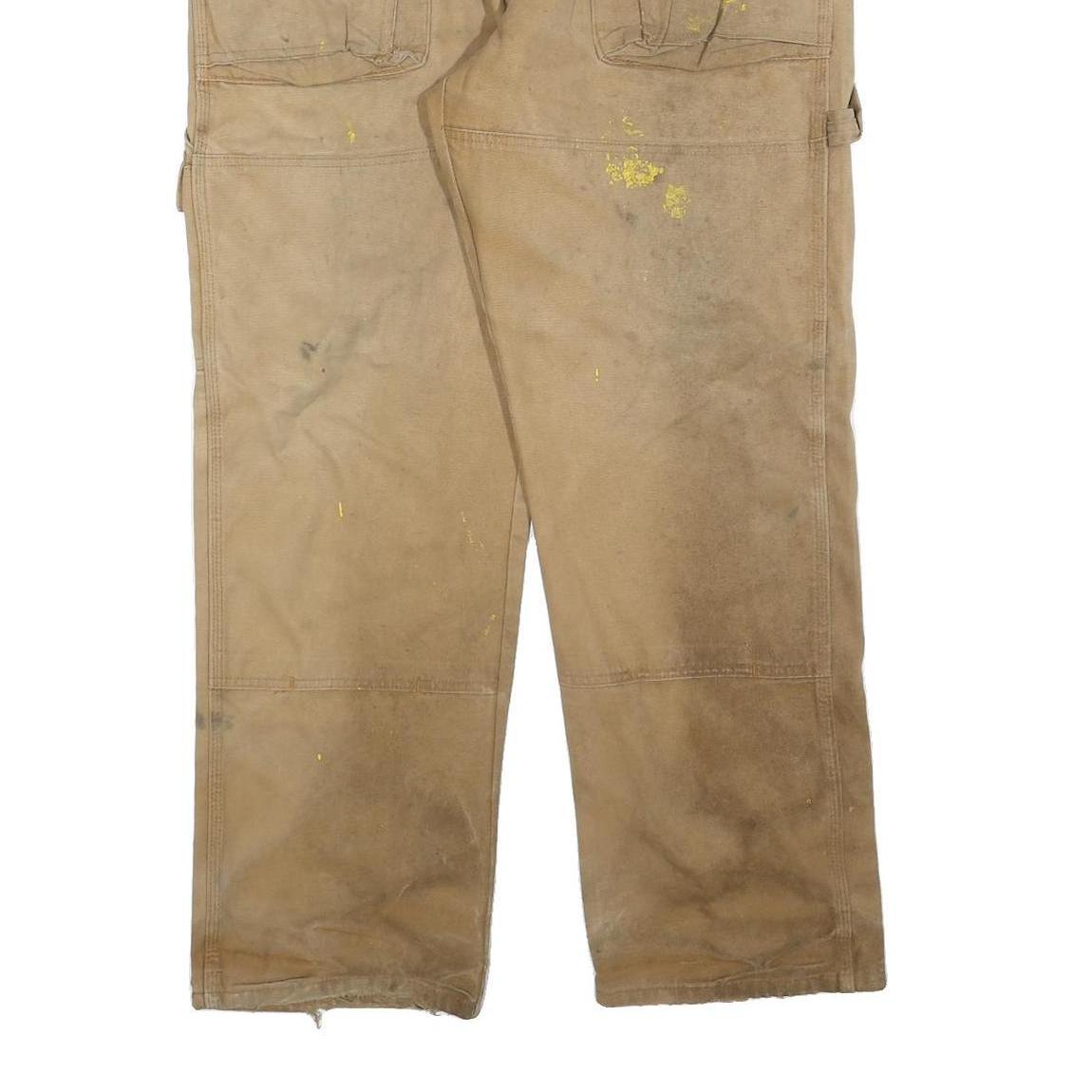 DICKIES Mens Jeans Beige Relaxed Straight Denim W38 L32 Durable Workwear