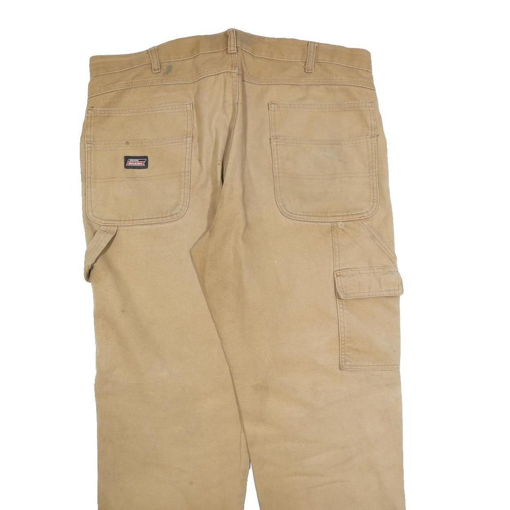 DICKIES Mens Jeans Beige Relaxed Straight Denim W38 L32 Durable Workwear