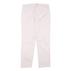LAURA ASHLEY Womens Cotton Blend White Regular Fit Straight Leg Trousers W30 L26