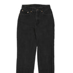 LEVI'S 512 02 Womens Jeans Black Slim Straight Denim W25 L30 Classic Button