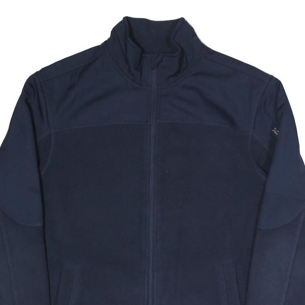 STARTER Mens Navy Blue Jacket S Polyester Blend Plain Zip S Athletic Casual