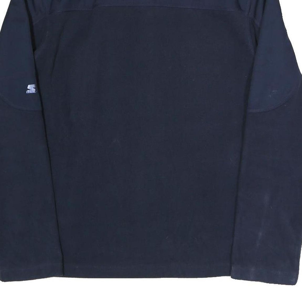 STARTER Mens Navy Blue Jacket S Polyester Blend Plain Zip S Athletic Casual