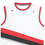 ADIDAS Mens White & Red NBA Graphic Sleeveless Crew Neck T-Shirt XL