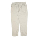 DICKIES Womens Cotton Blend Beige Relaxed Straight Trousers W36 L32 Workwear