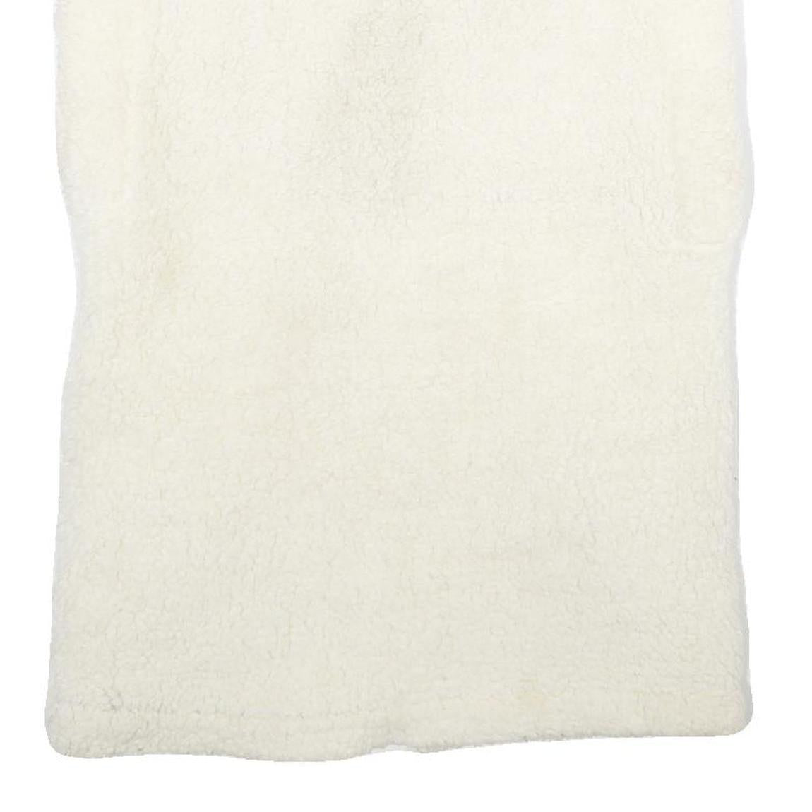 Womens White Ivory Faux Shearling Reversible Sleeveless Zip Up Jacket S Sherpa