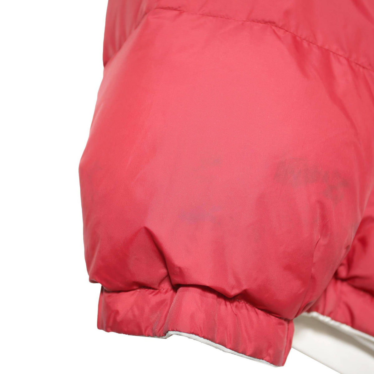 NAUTICA Mens Red & White Reversible Puffer Jacket L Polyester Blend Zip