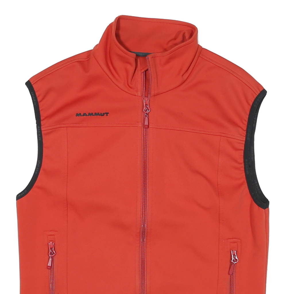 MAMMUT Womens Red Outdoor Jacket M Polyester Blend Zip Sleeveless