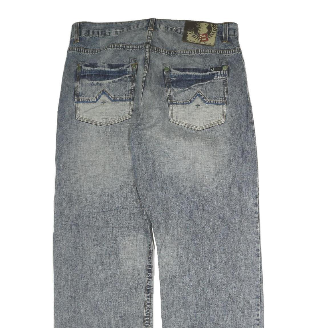 BLEND Mens Regular Fit Blue Denim Jeans W36 L32 Classic Cotton Zip Closure