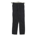 CARHARTT Womens Cotton Blend Black Relaxed Cargo Trousers W26 L32 Workwear