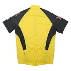 XWAVE Mens Yellow & Black Modern T-Shirt S Short Sleeve Zip Neck
