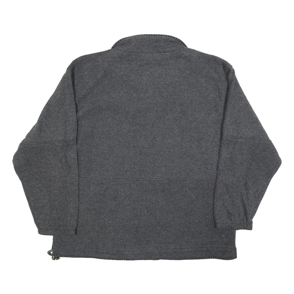 MOUNTAIN GEAR Womens Grey Plain Rugby Collar Polyester Jumper M Outdoor Casual