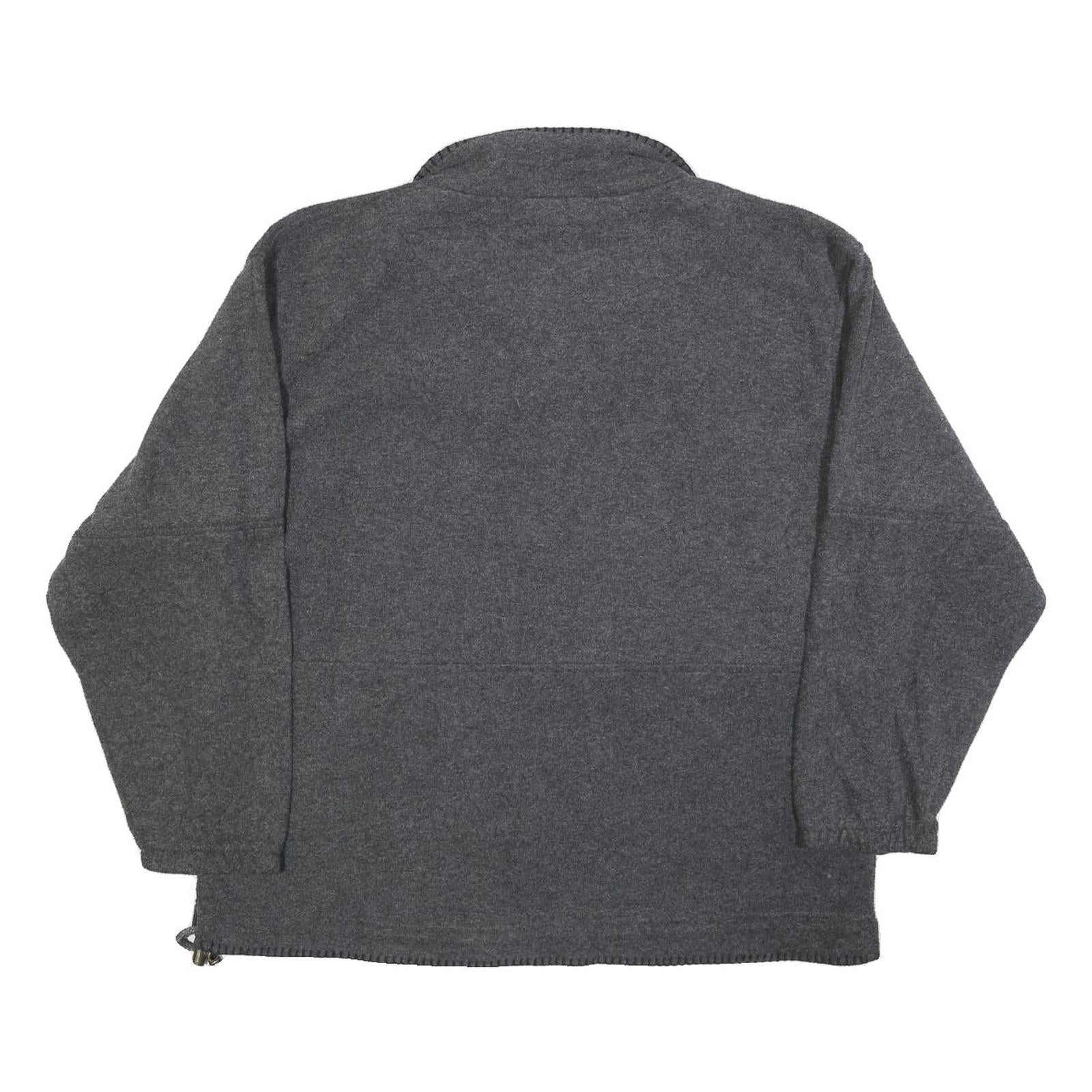 MOUNTAIN GEAR Womens Grey Plain Rugby Collar Polyester Jumper M Outdoor Casual