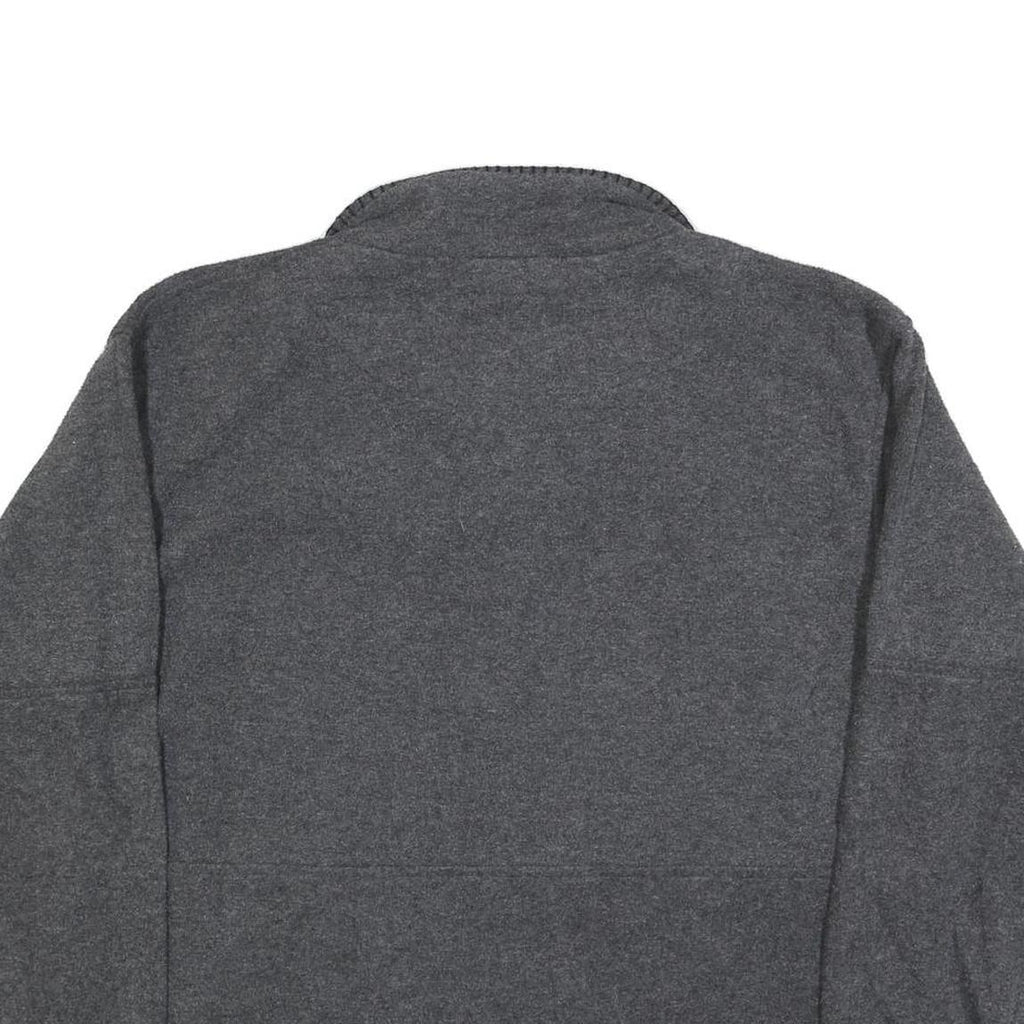 MOUNTAIN GEAR Womens Grey Plain Rugby Collar Polyester Jumper M Outdoor Casual