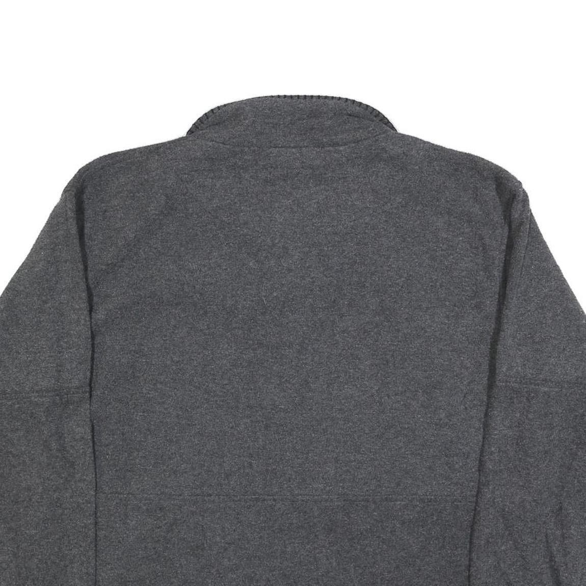 MOUNTAIN GEAR Womens Grey Plain Rugby Collar Polyester Jumper M Outdoor Casual