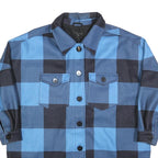 WHO WHAT WEAR Womens Blue & Black Check Jacket UK 14 Polyester Blend Button