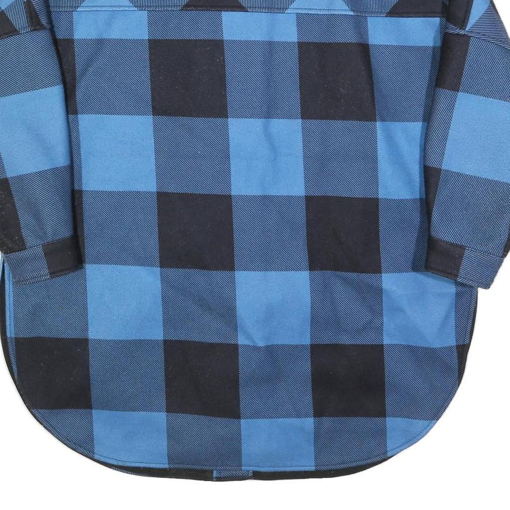 WHO WHAT WEAR Womens Blue & Black Check Jacket UK 14 Polyester Blend Button