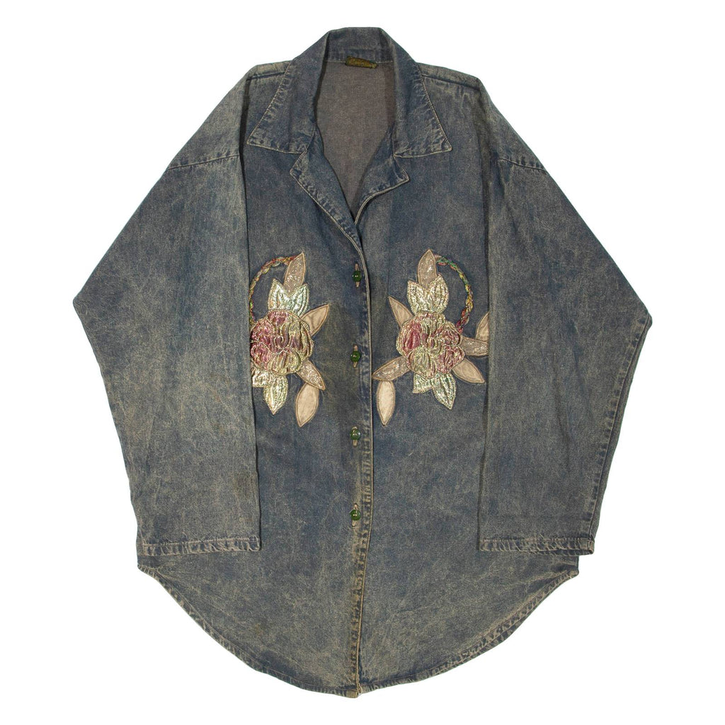 Womens Jacket Grey Floral L