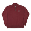 CALVIN KLEIN JEANS Mens Maroon 1/4 Zip S Sweatshirt Pullover Casual Cotton Blend