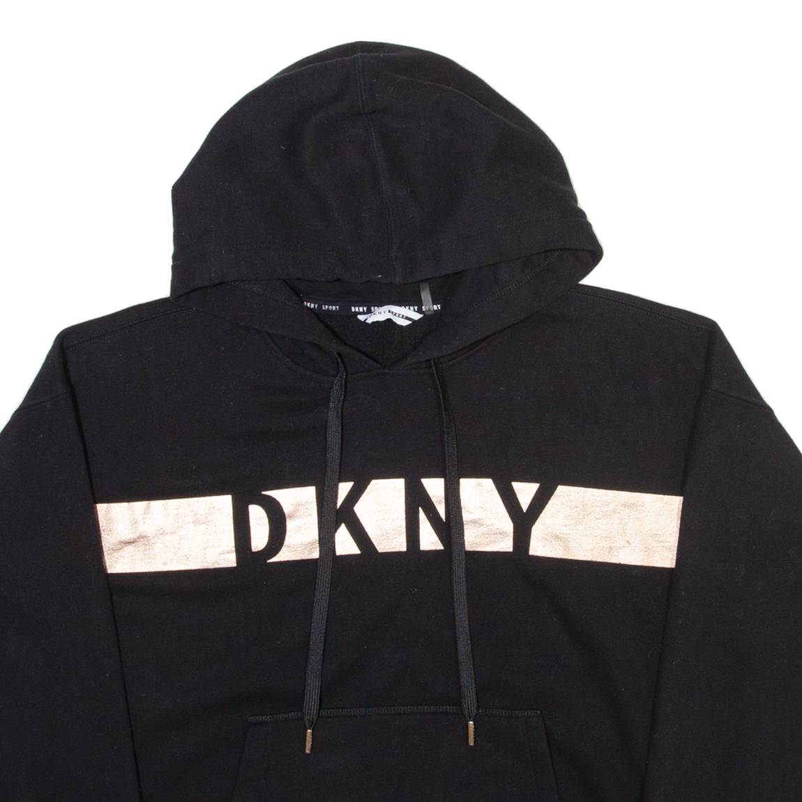 DKNY Womens Black Hoodie L