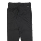 DICKIES Mens Black Regular Fit Straight Leg Cotton Blend Trousers W38 L32