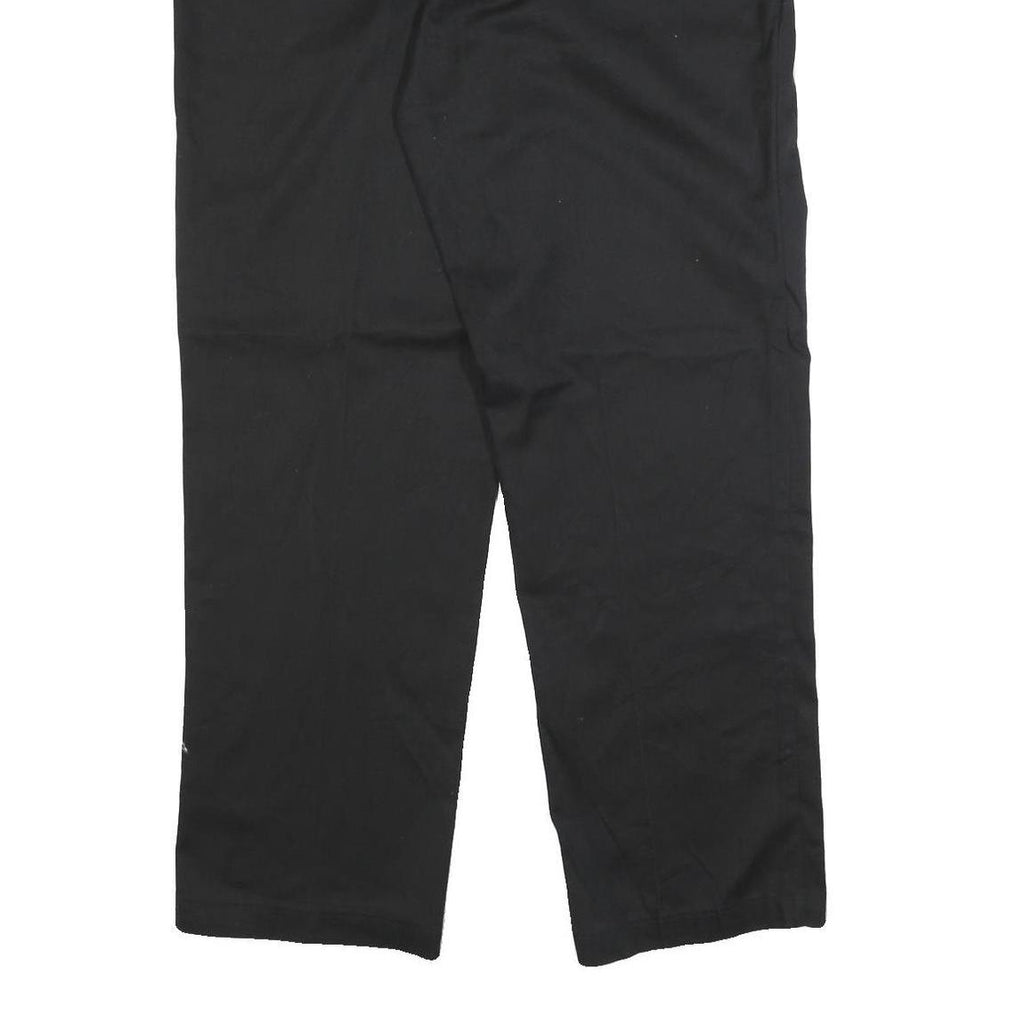 DICKIES Mens Black Regular Fit Straight Leg Cotton Blend Trousers W38 L32