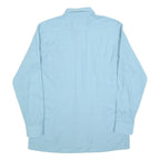 BARBADOS Mens Blue Cotton Shirt M Classic Long Sleeve Button Shirt Casual