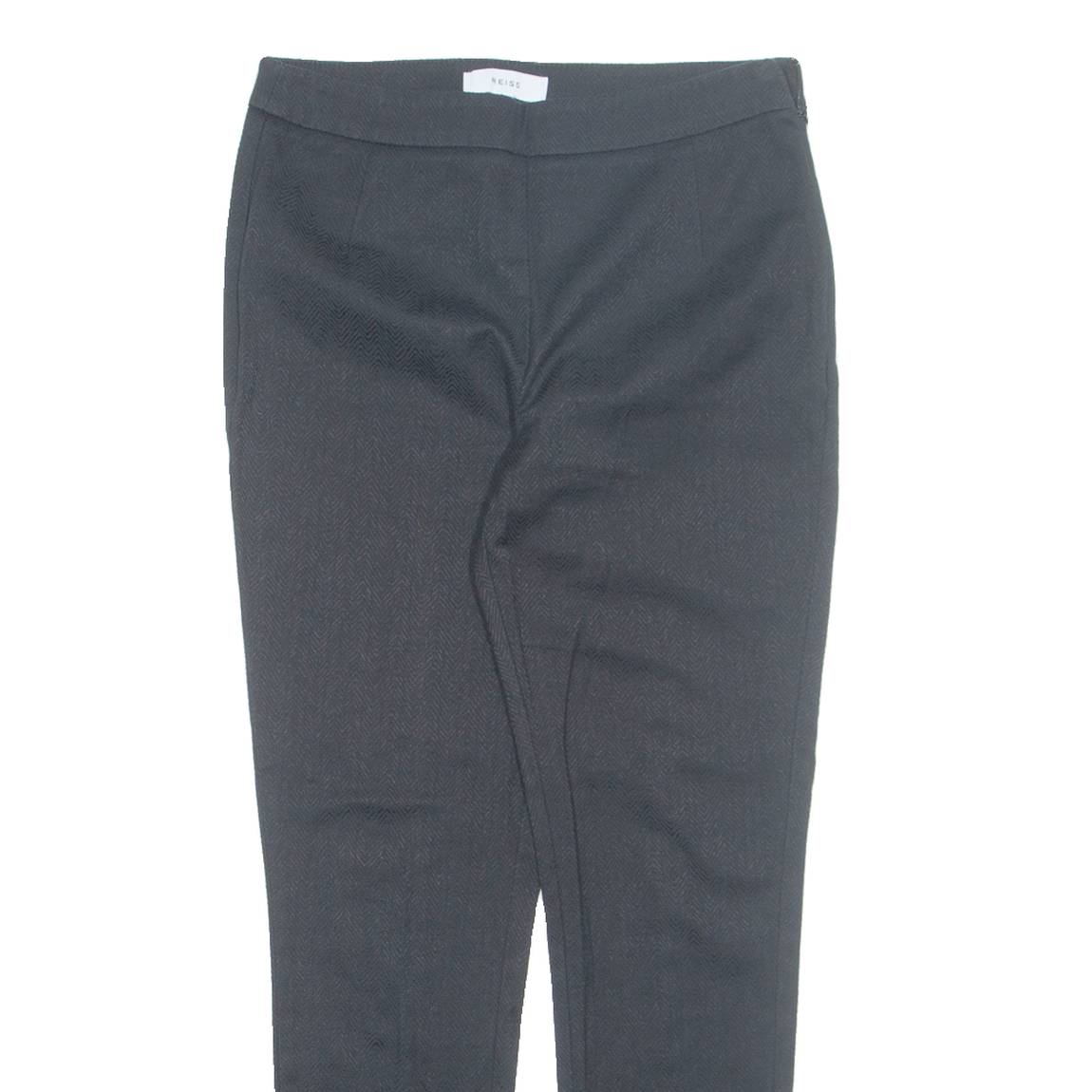 REISS Chino Womens Trousers Black Regular Tapered W28 L28