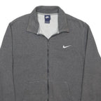NIKE Mens Grey Cotton Blend Zip Jacket XL Plain Classic Sportswear
