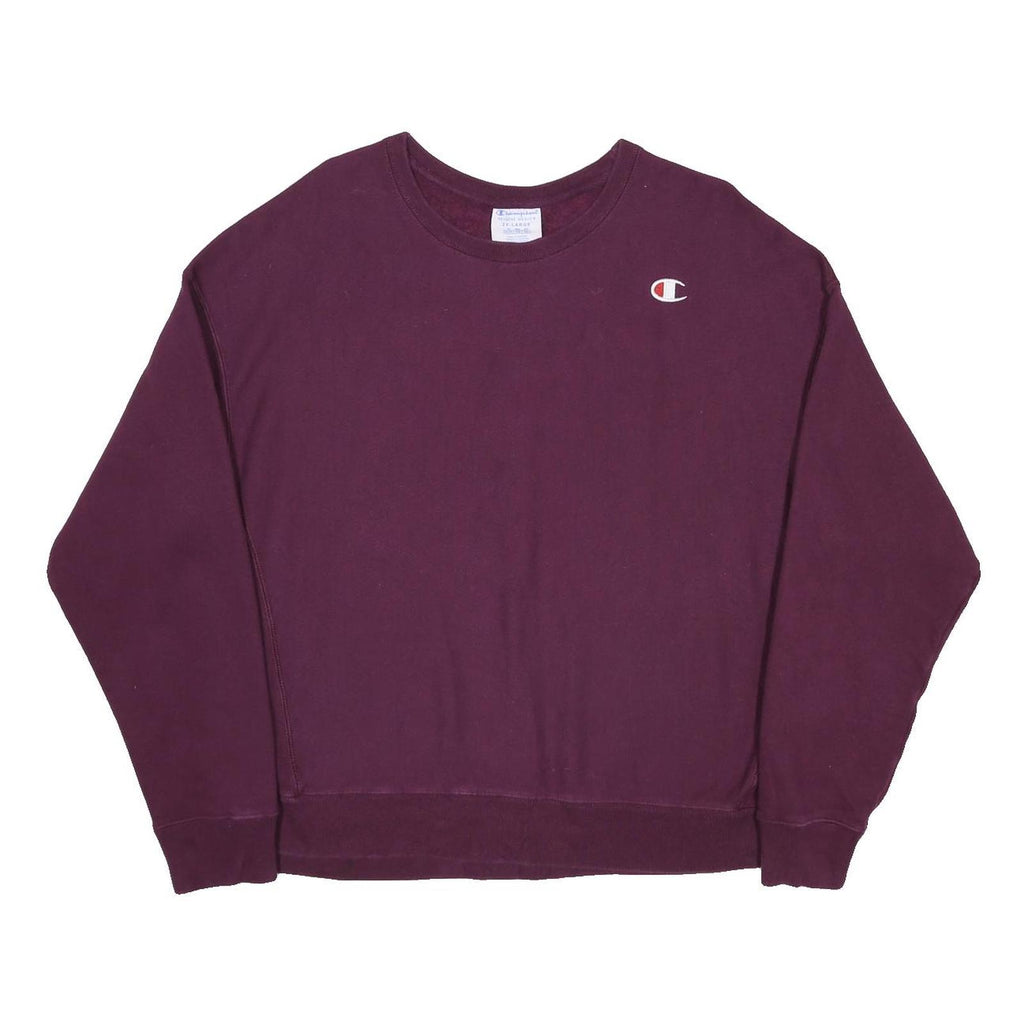 CHAMPION REVERSE WEAVE Womens Maroon Crew Neck 2XL Sweatshirt Cotton Blend