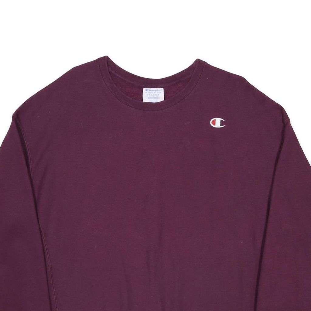 CHAMPION REVERSE WEAVE Womens Maroon Crew Neck 2XL Sweatshirt Cotton Blend