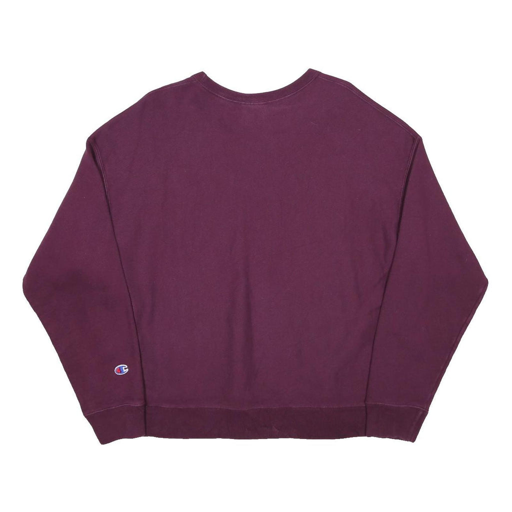 CHAMPION REVERSE WEAVE Womens Maroon Crew Neck 2XL Sweatshirt Cotton Blend