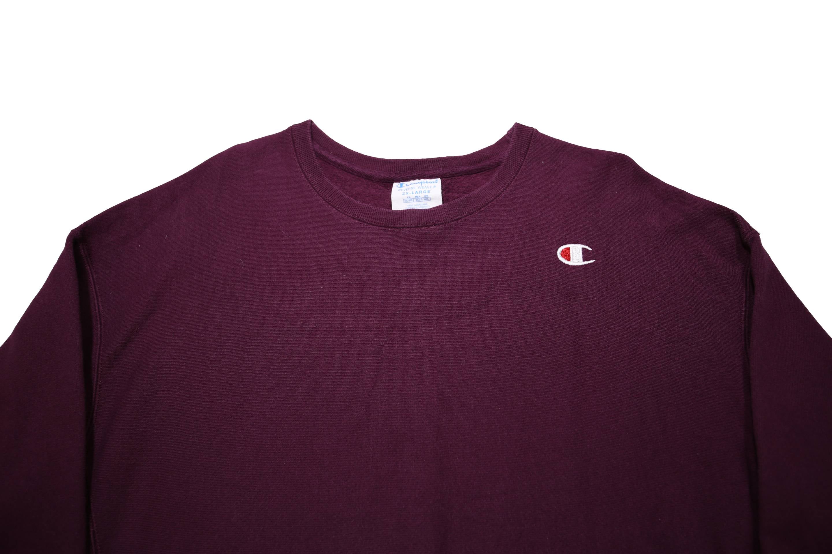 CHAMPION REVERSE WEAVE Womens Maroon Crew Neck 2XL Sweatshirt Cotton Blend