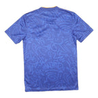 ADIDAS Mens Blue & Yellow 2021-22 Real Madrid Away Shirt S Short Sleeve V-Neck